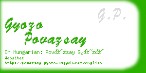 gyozo povazsay business card